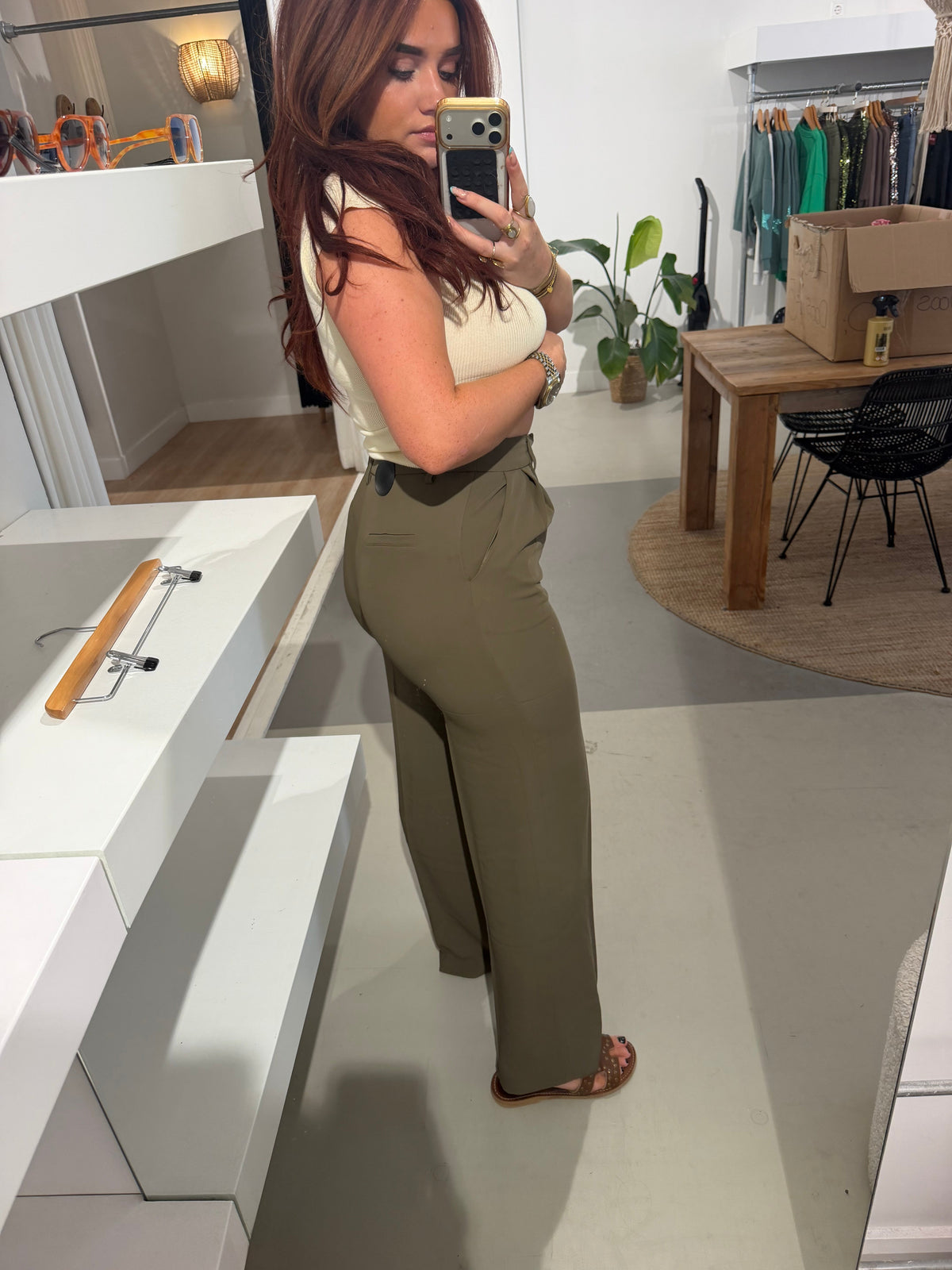 Pantalon rikki groen