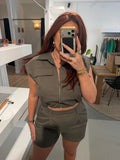 Gilet dina taupe
