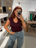 Top ruby aubergine