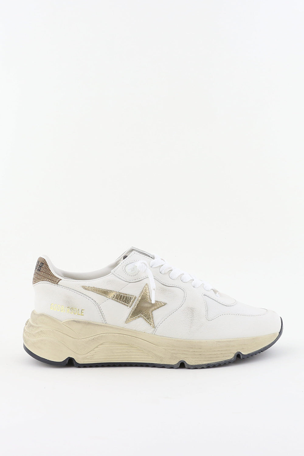 Golden Goose Running Sole white/gold/beige