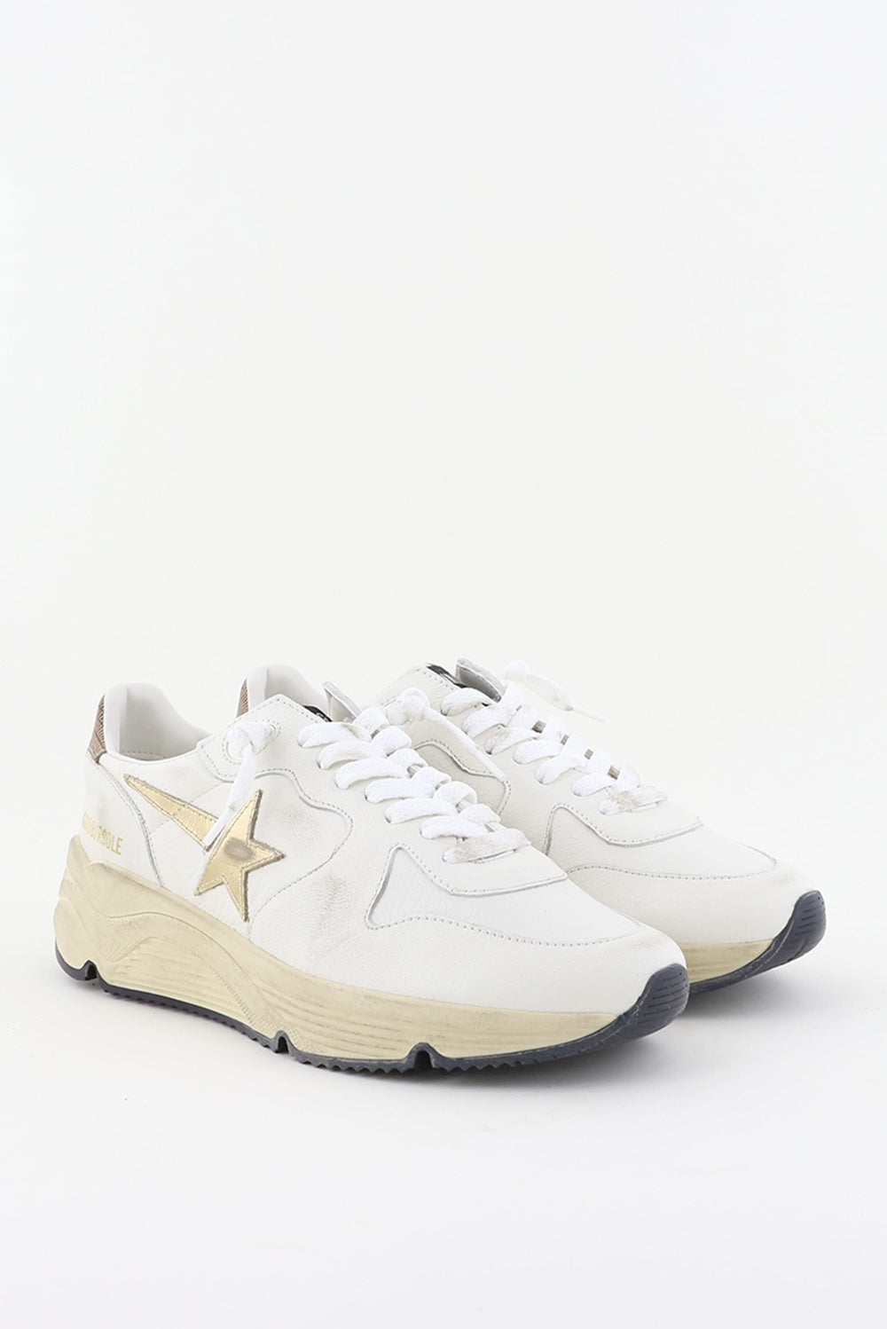 Golden Goose Running Sole white/gold/beige