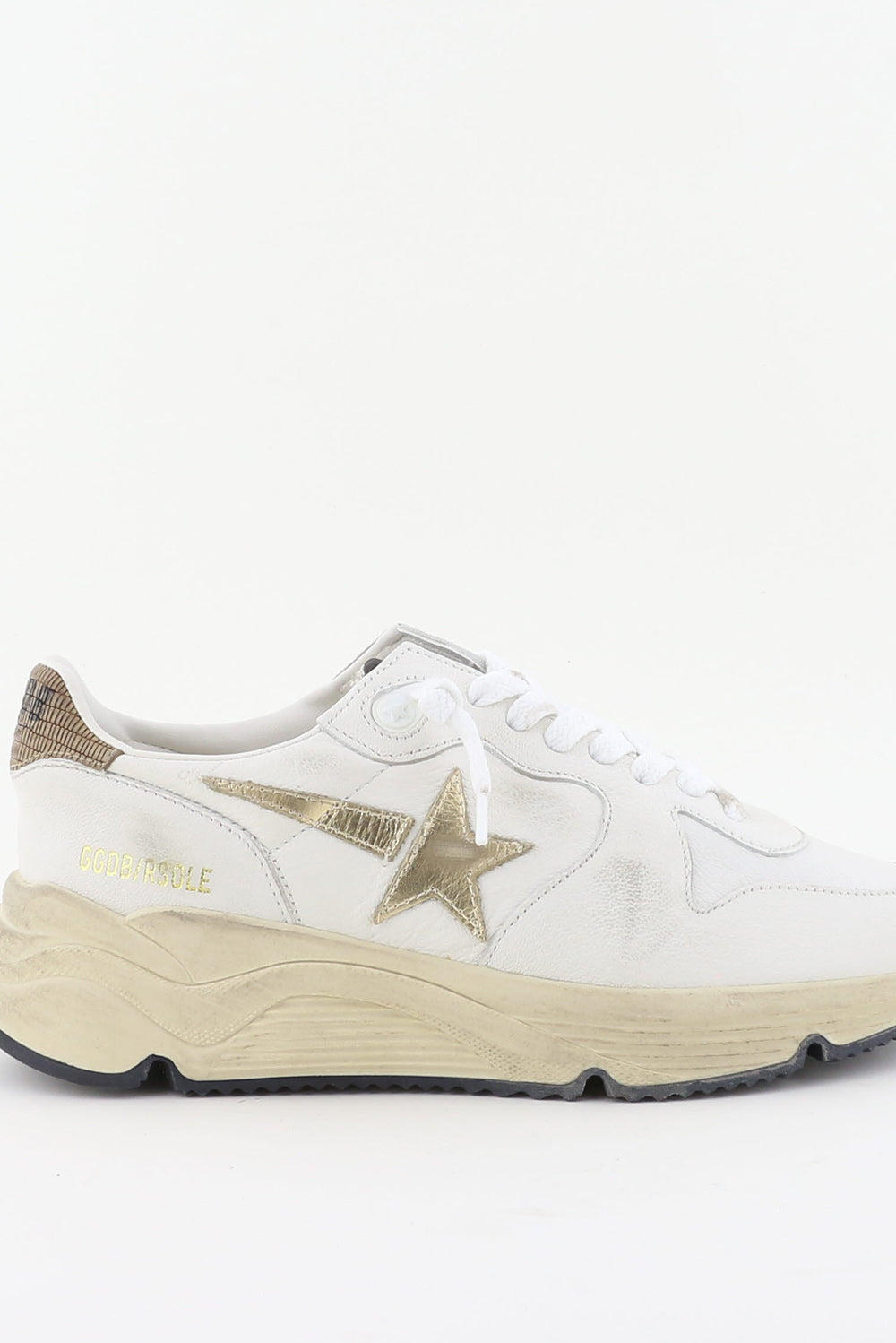 Golden Goose Running Sole white/gold/beige