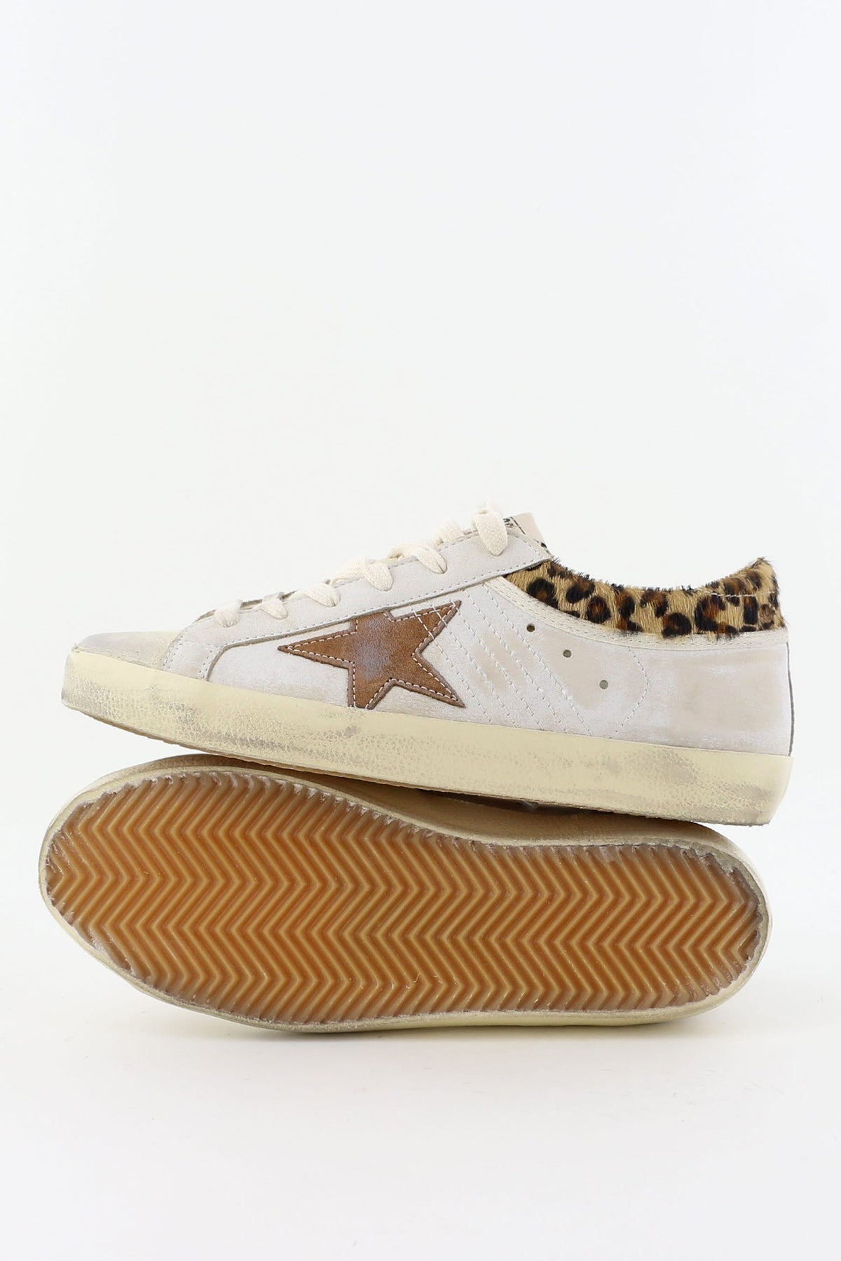 Golden Goose Superstar white beige/seedpearl/beige/brown leo/brick red