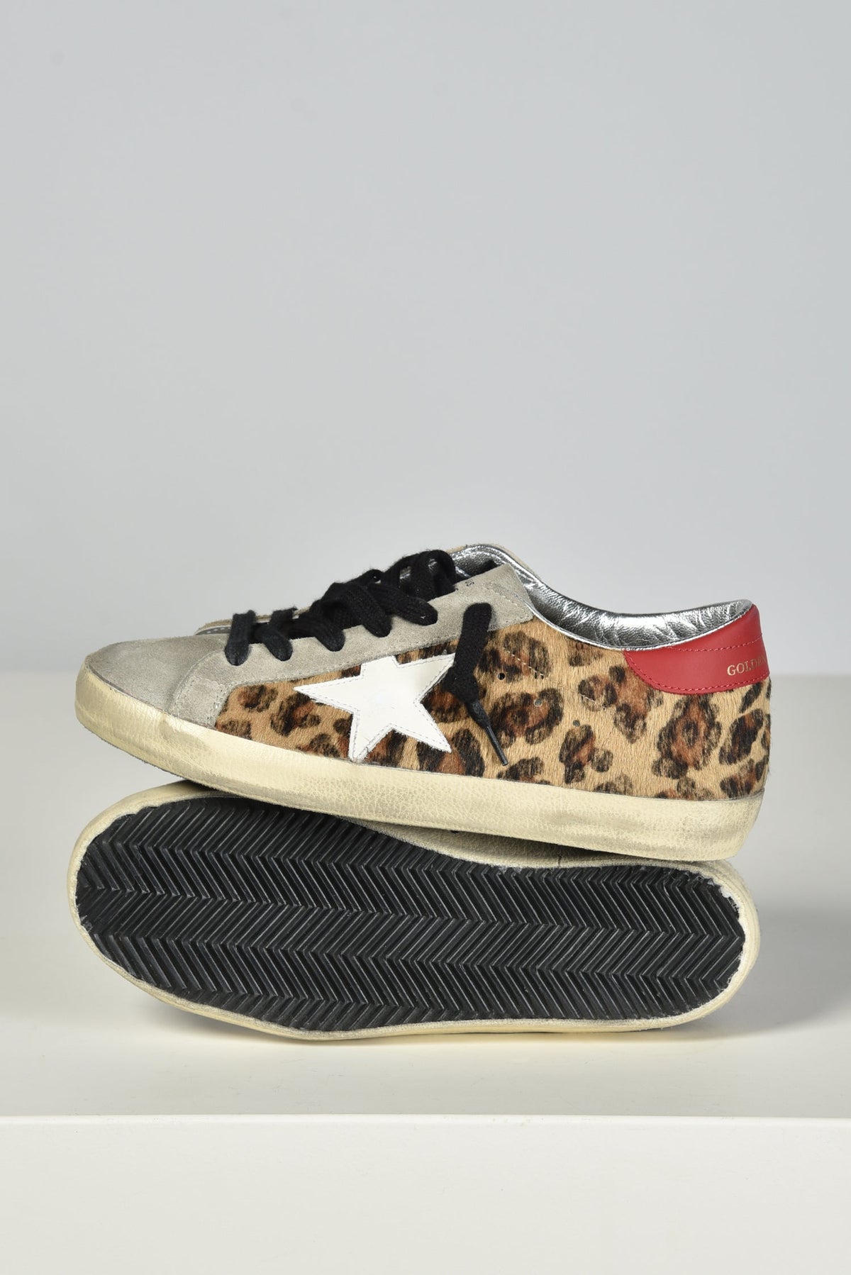 Golden Goose Superstar leopard/white/red
